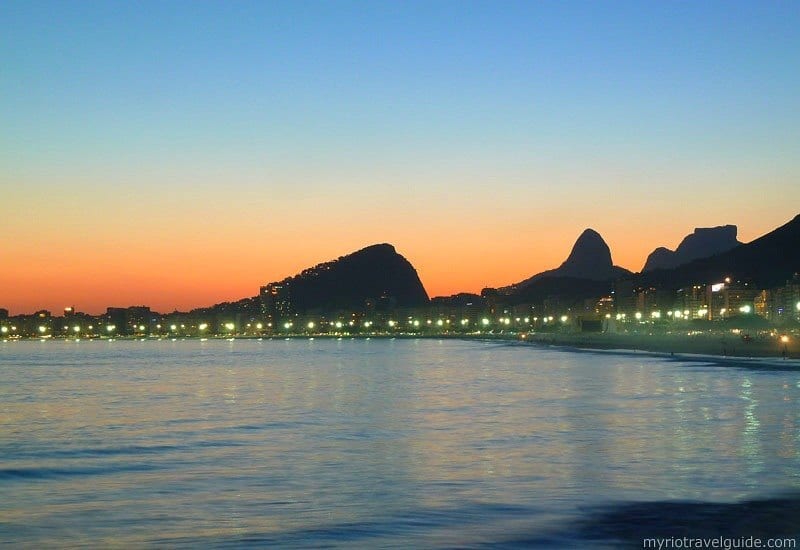 Copacabana Beach at twilight 
