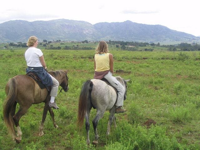 Caz horse back riding in Swaziland, Africa
