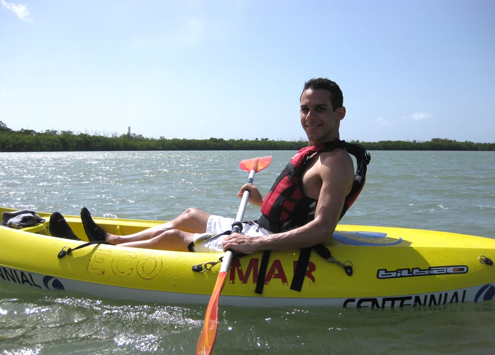 man Kayaking at Guayama