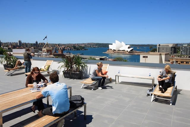 Sydney Harbour YHA rooftop views