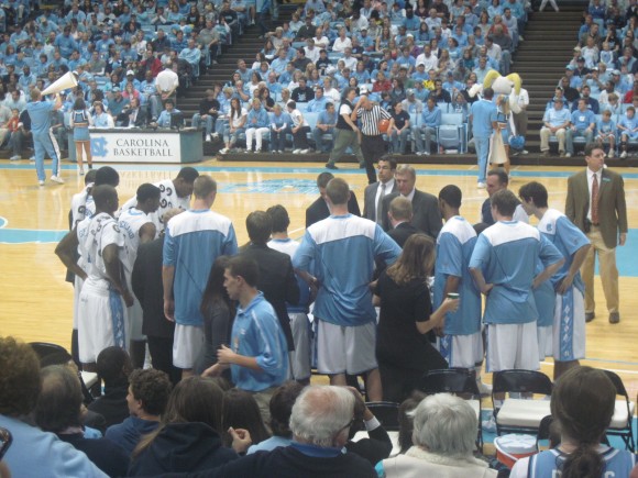a team on a basketball court