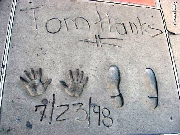 tom hanks handrpints in the concrete
