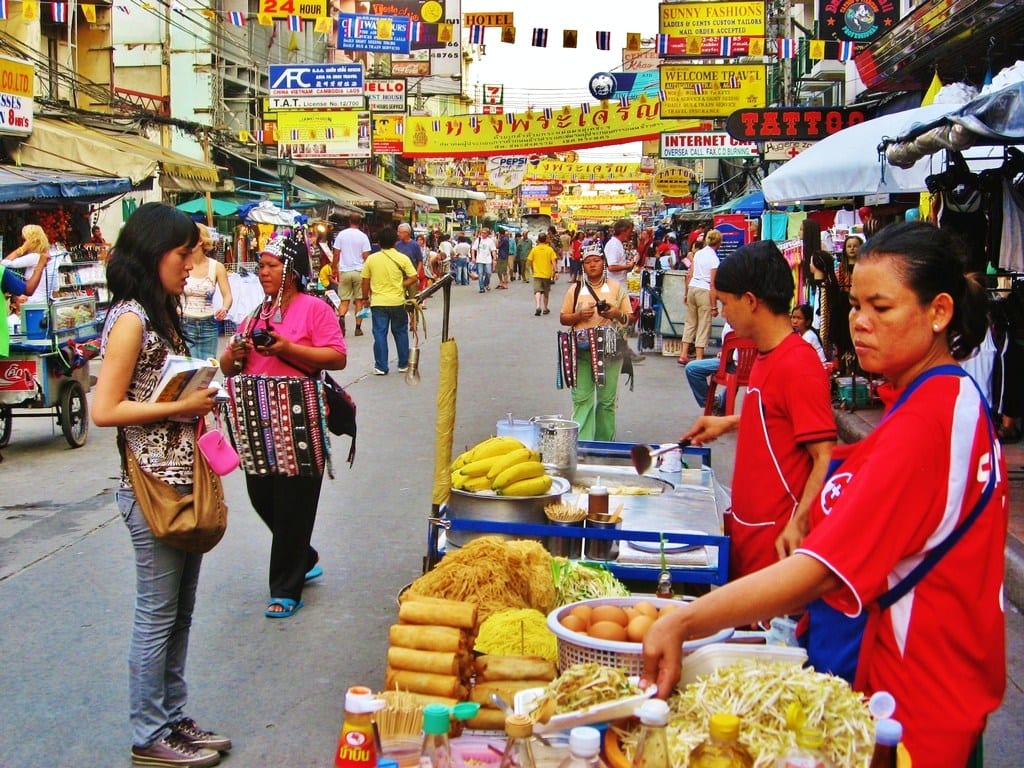 food sellers on khao san road 
