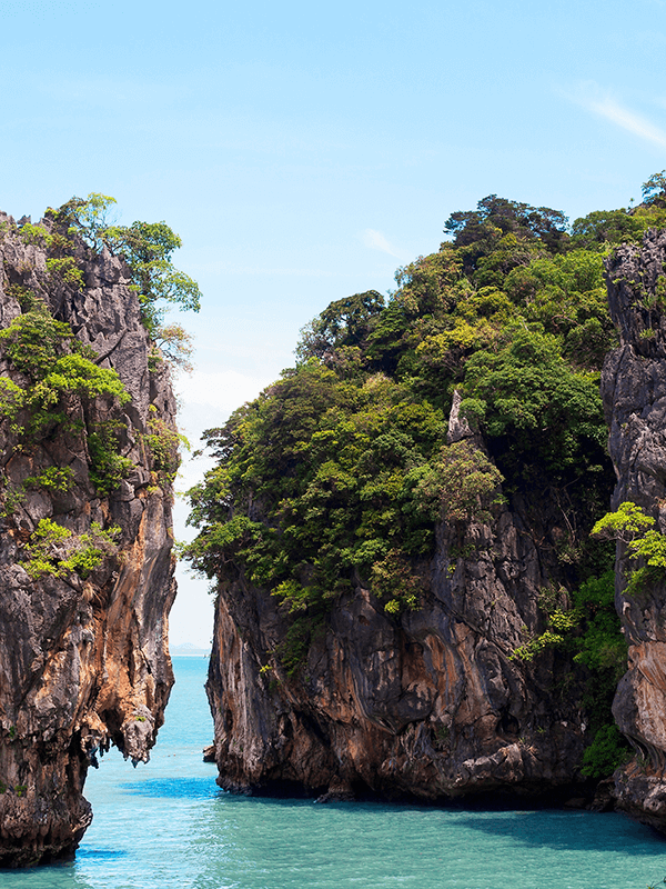 rock cliffs in ocean