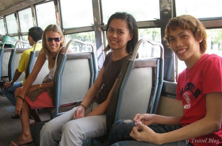 Caz on Bangkok buses