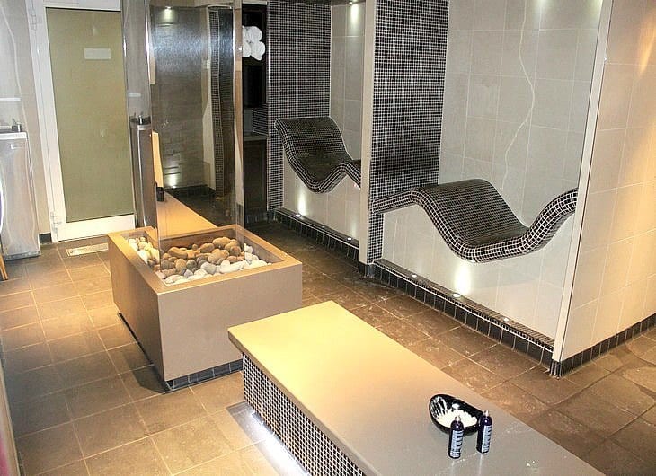 a bathroom in a spa