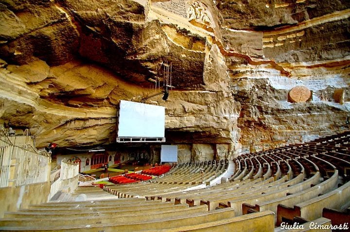 an auditorium successful  a cave