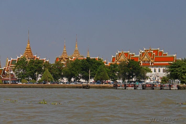 view of golden palace beside the river