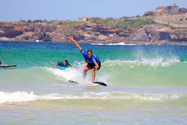 woman surfing at bondi