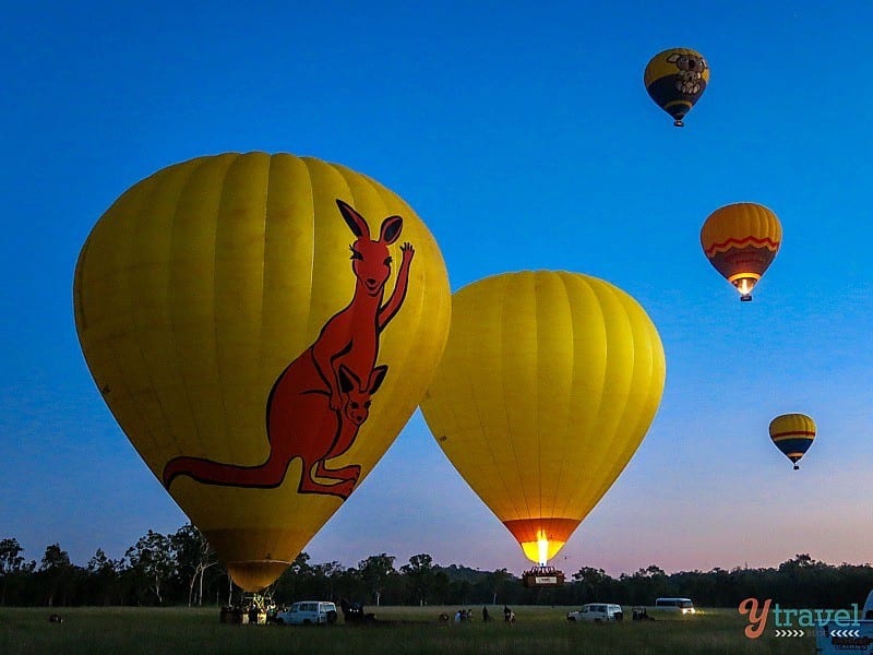 Hot Air Balloon over the Atherton Tableslands, Queensland, Australia