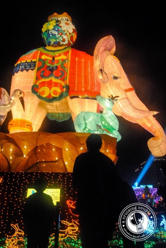 light up elephant statue