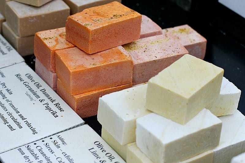 soaps on display
