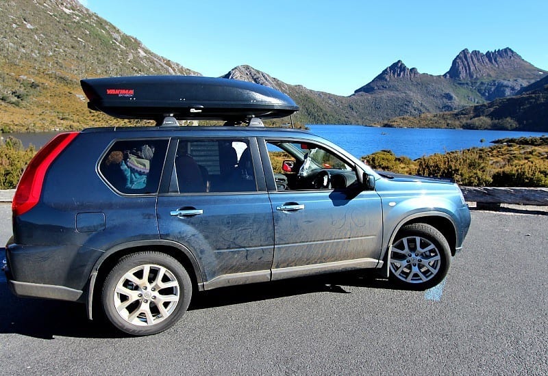 car parked at cradle mountain