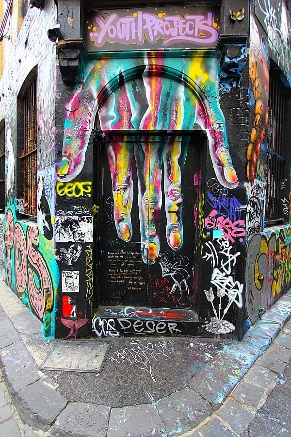Colorful graffiti on the side of a building