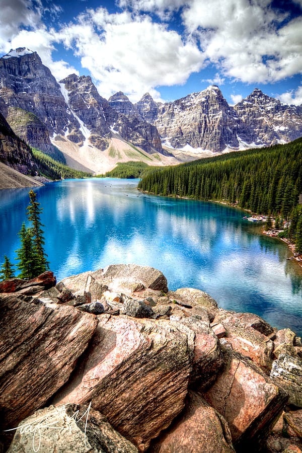 Moraine Lake is a glacially-fed lake, Banff National Park - Things to see near Vancouver, Canada