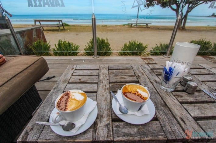 Coffee at the Lorne Beach Pavillion - Great Ocean Road, Australia
