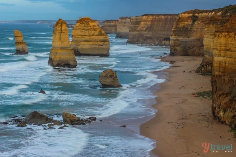 views of the The Twelve Apostles next to the cliffs