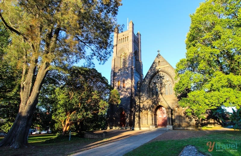Church in Armidale surrounded by trees