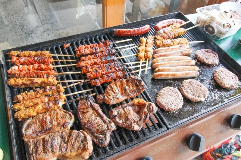 meat on a grill