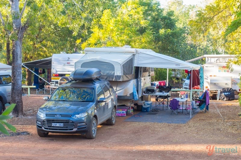 car and campsite