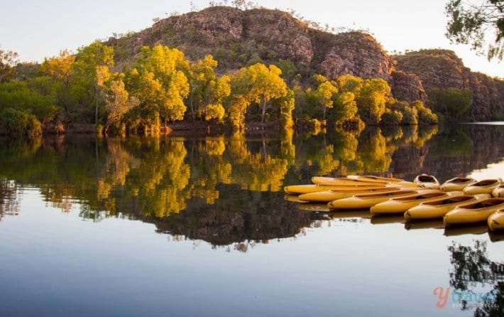 reflections on water of katherine gorge
