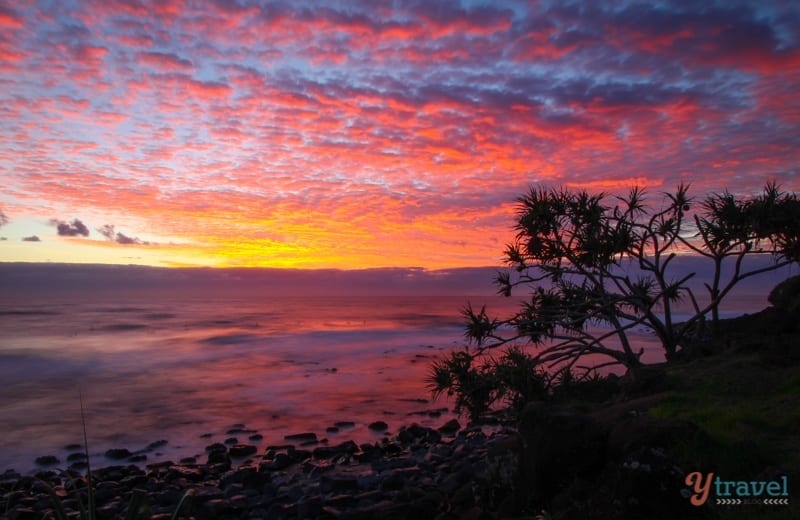 pink Sunrise at Burleigh Heads, Gold Coast, Queensland, Australia