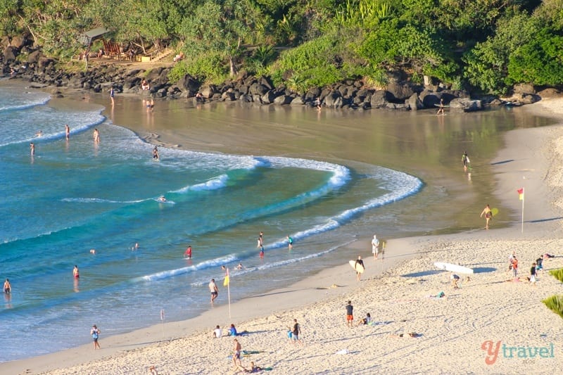 people enjoying Greenmount Beach - Gold Coast, Australia
