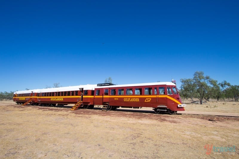 The Gulflander train in the outback