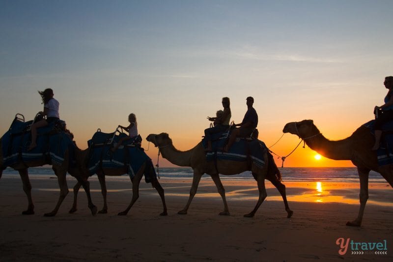 Sunset camel ride on Cable Beach, Broome - Western Australia