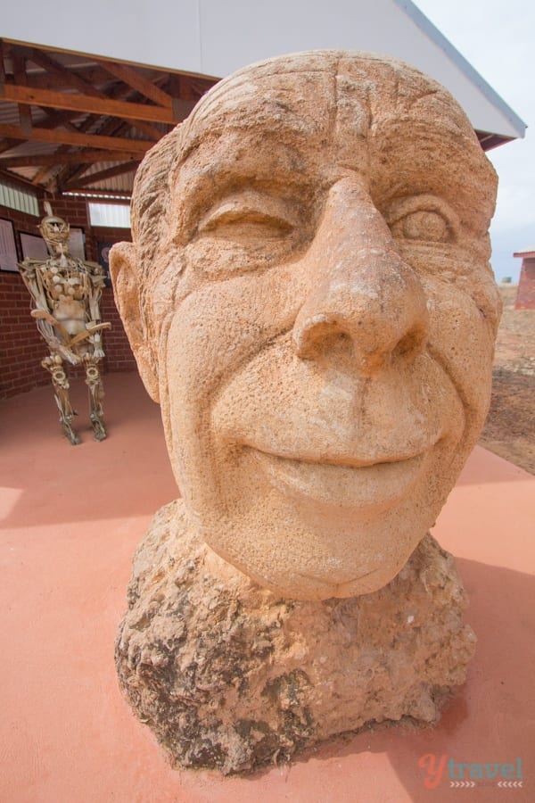 stone sculpture of Prince Leonard Hutt River Prince 