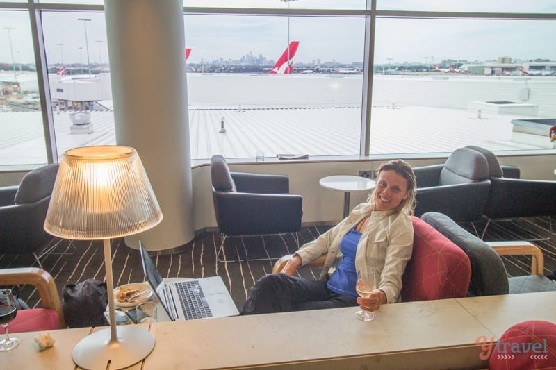 Qantas Business Class Lounge in Sydney Airport