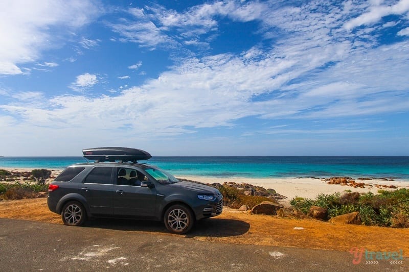 Eagle Bay, Margaret River Region, Western car beside beach Australia