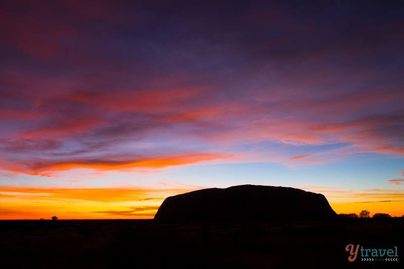 Sunrise at Uluru in the Central Australia 