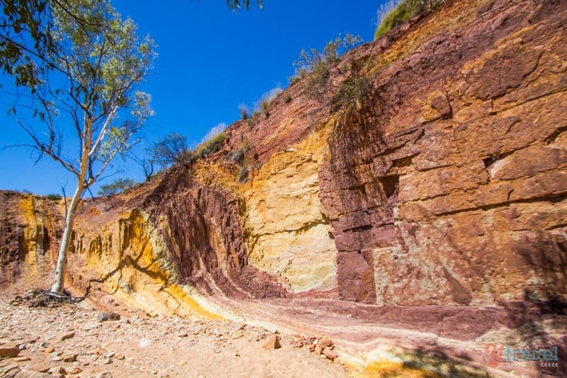 yellow red rock walls of Ochre Pits  