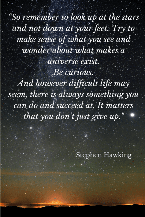 Stephen Hawking quote about the stars