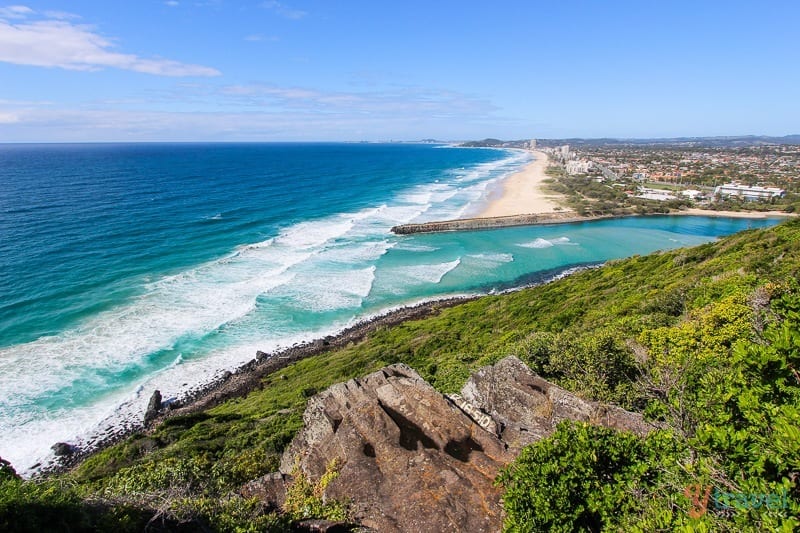 view of coastline from Tumgun Lookout Gold Coast, Australia