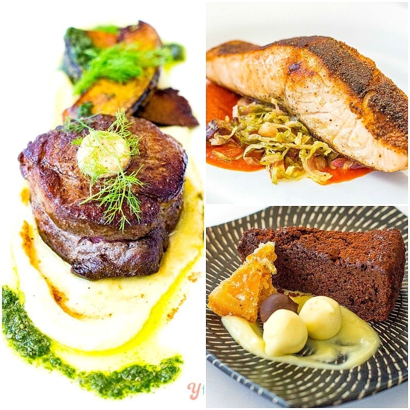 different types of food on a plate