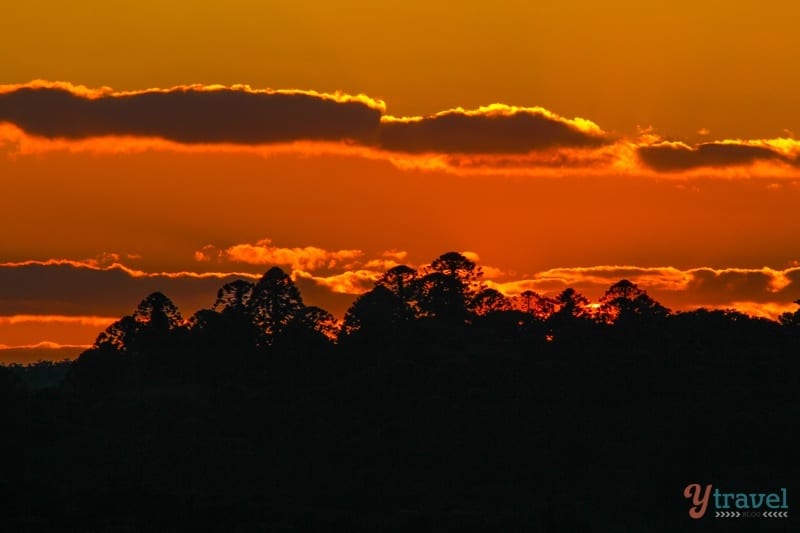 Sunset from Fishers Looking in the The Bunya Mountains, Queensland, Australia