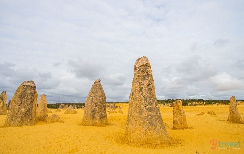 pinnacle rocks in a desert