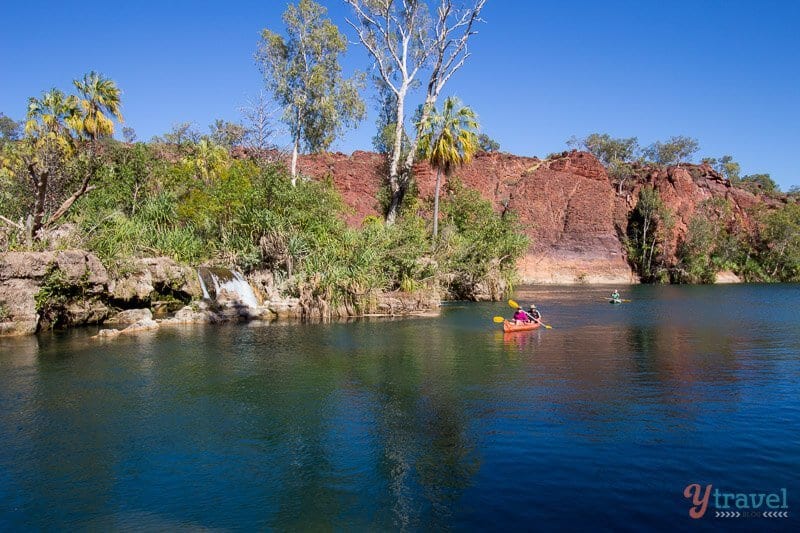 people kayaking in Boodjamalla National Park, Queensland, Australia
