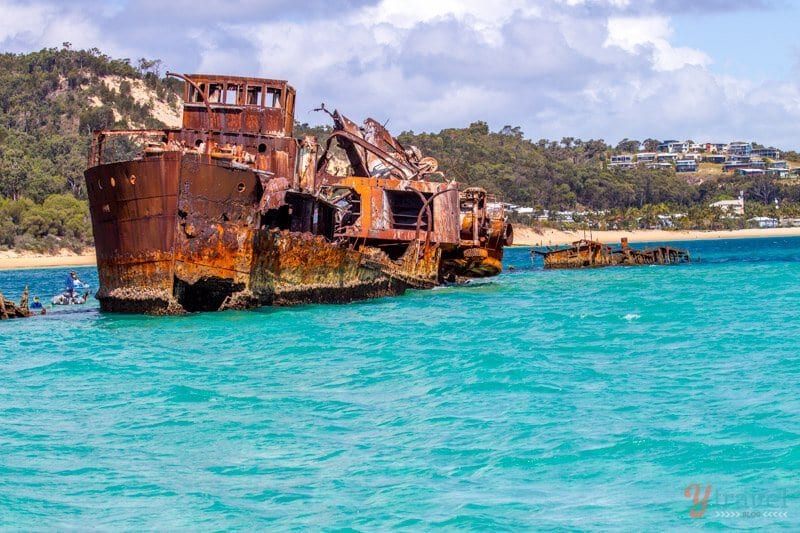 ship ruins in the ocean