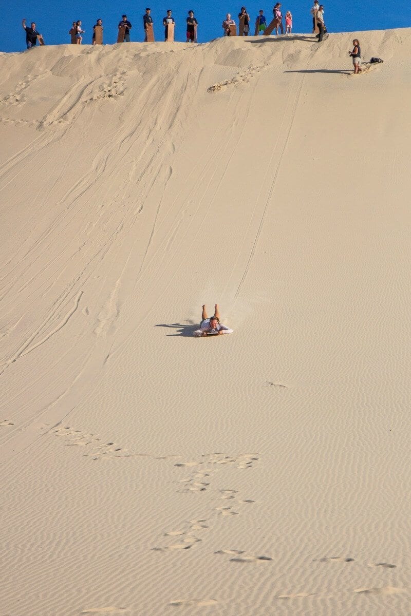 overview of a person on the sand