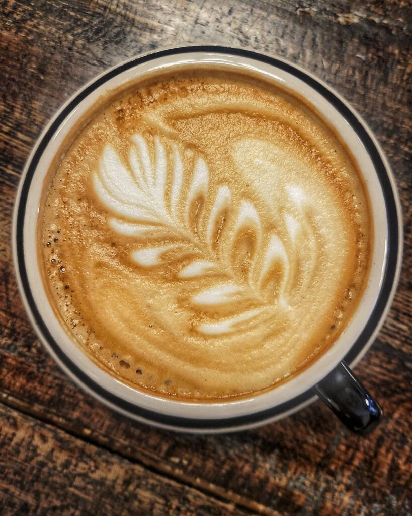 latte on table