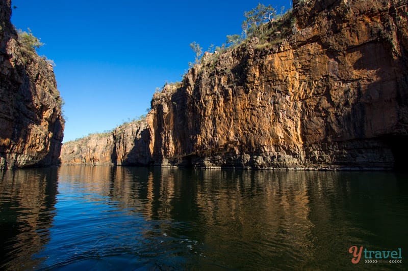 Sunrise cruise through the Katherine Gorge in the Northern Territory of Australia
