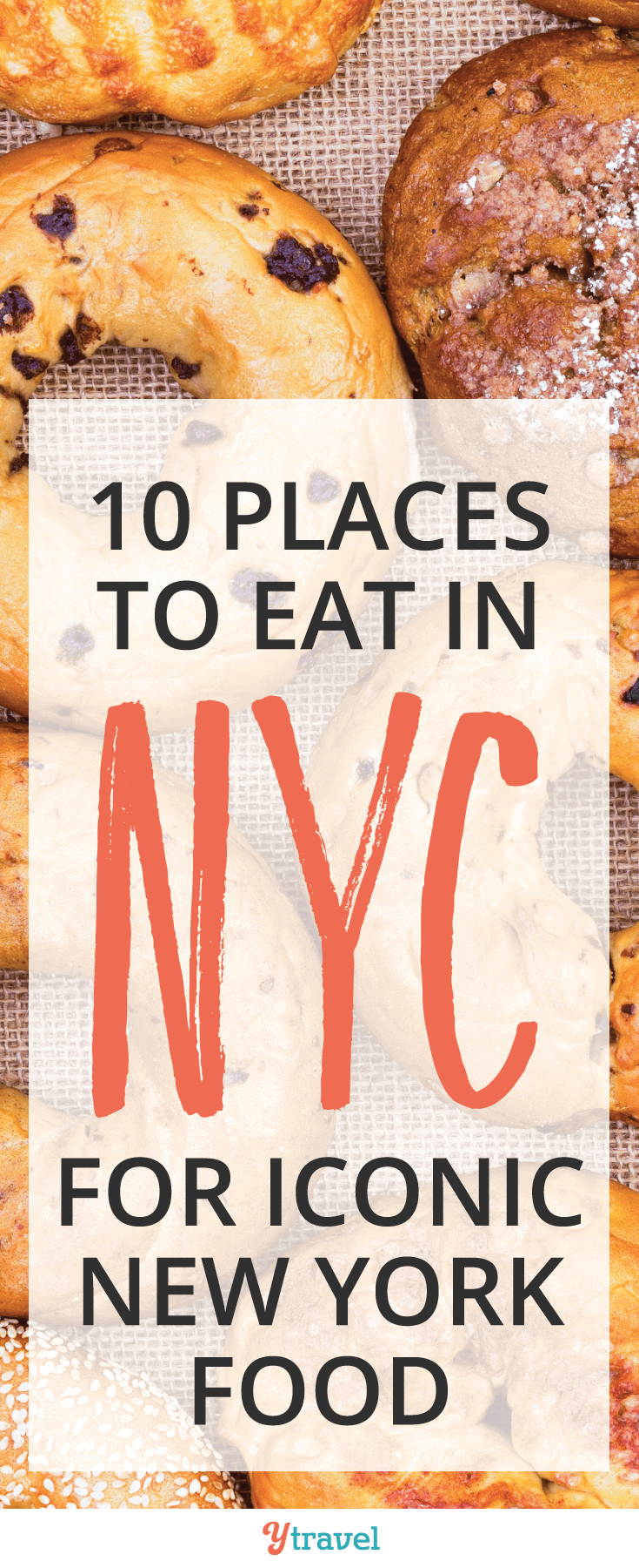 10 places to eat in NYC for iconic New York food. From pizza to bagels to rueben sandwiches we'll make sure you're stomach is satisfied!