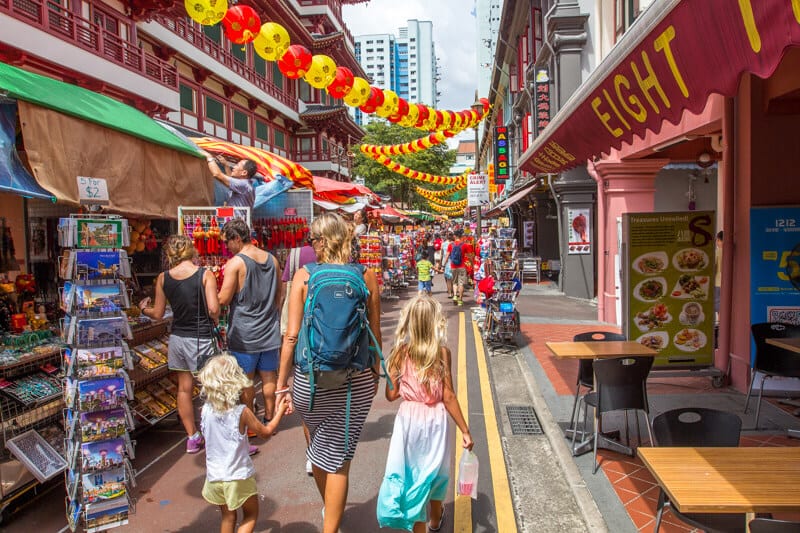 Chinatown in Singapore - one of the best things to do in Singapore with kids