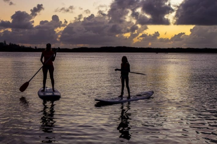 Stand up paddle boarding with kids