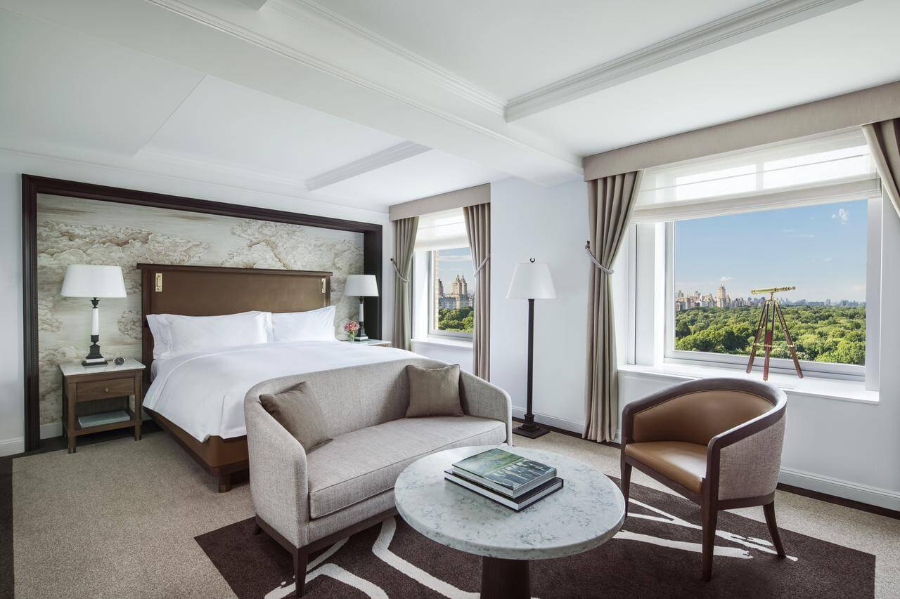 The Ritz Carlton Hotel Room overlooking Central Park New York City