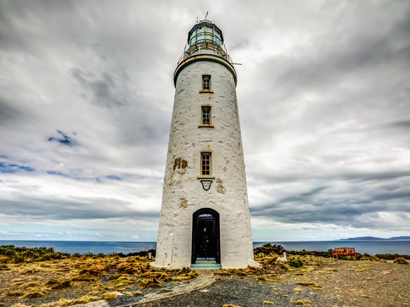 Cape Bruny Lighthouse is located within the South Bruny Island National Park, Tasmania. .