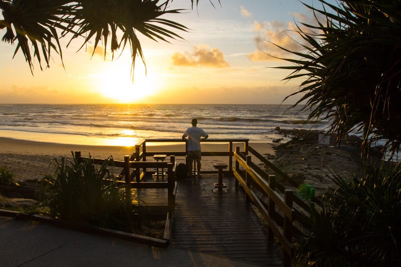 Sunrise in Caloundra on the Sunshine Coast of Queensland